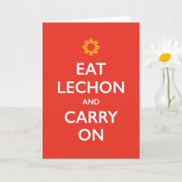 Cartão Dia dos Pais 'Lechon' e Cumprimento de Continuação