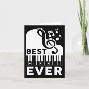 Cartão Dia dos Pais Melhor Pai de Todos os Tempos Pianist