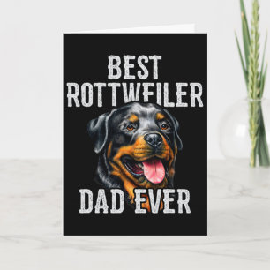 Cartão Dia dos Pais. Melhor Pai Rottweiler de Todos os Te