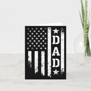 Cartão Dia dos Pais Papai Bandeira Americana Patriótico H