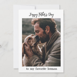 Cartão Dia dos Pais para o meu humano favorito da foto do