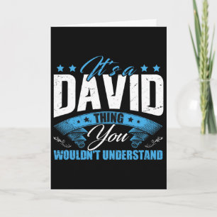 Cartão Dia dos Pais Personalizado Nome David Aniversário