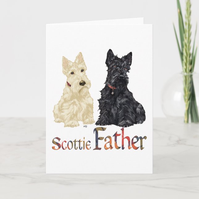 Cartão Dia dos Pais Scottish Terrier (Frente)