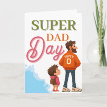 Dia dos Pais Super-Herói Fofo | Saudação ao Super 
