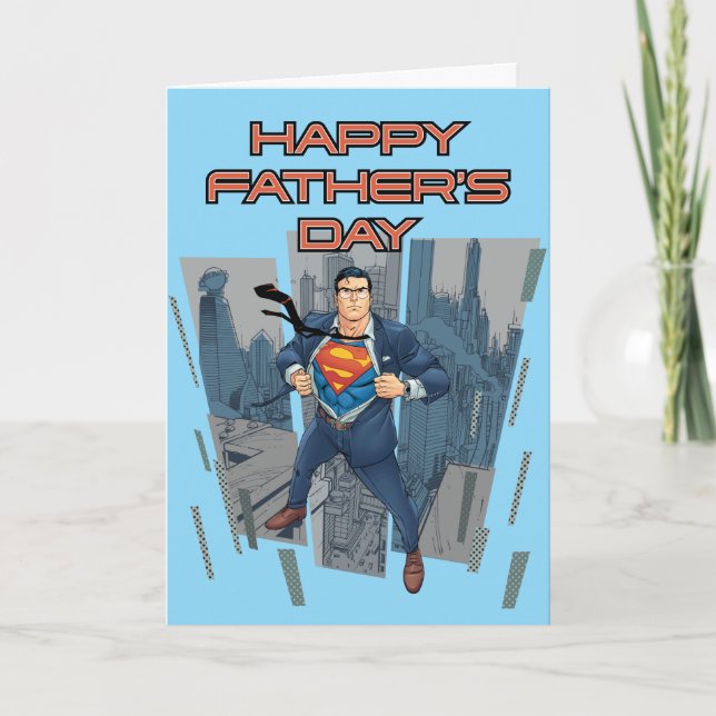 Cartão Dia dos Pais Superman (Frente)