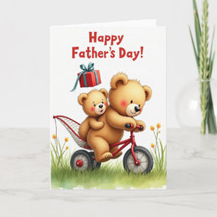 Cartão Dia dos Pais Urso Carta de Passeio