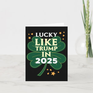 Cartão Dia dos Patricks - Sorte Como Trump Em 2025 - Dona