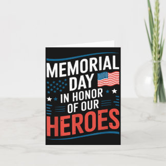 Cartão Dia dos Veteranos Bandeira Memorial Day Em Honra a