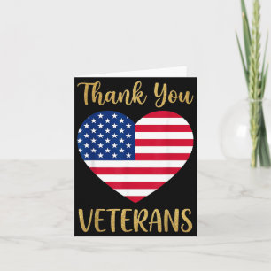 Cartão Dia dos Veteranos Com Bandeira Americana Para Home