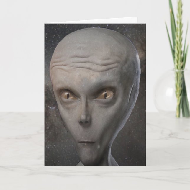 Cartão Dia feliz da abducção do Extraterrestrial - 20 de (Frente)