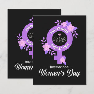 Cartão Dia Internacional da Mulher 8 de Março