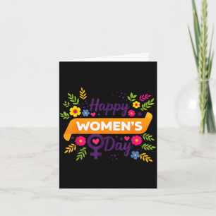 Cartão dia internacional da mulher marcha 8 rosa feminist