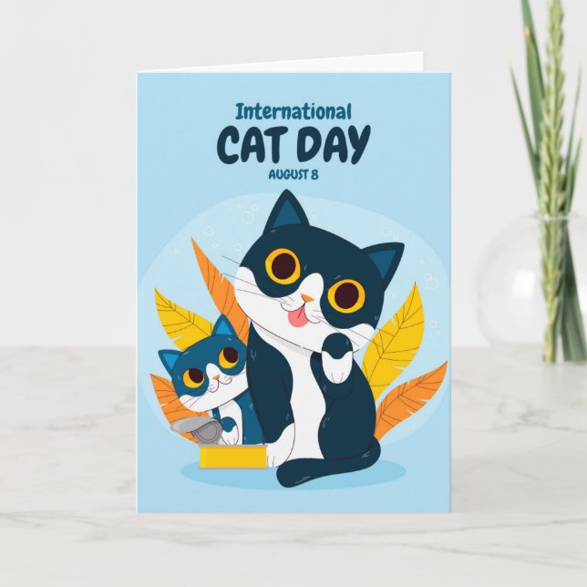 Cartão Dia Internacional do Gato (Frente)