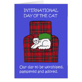 Cartão Dia Internacional do Gato de Agosto