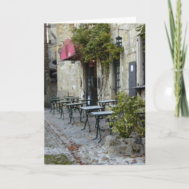 Cartão Dia lento no café (Frente)