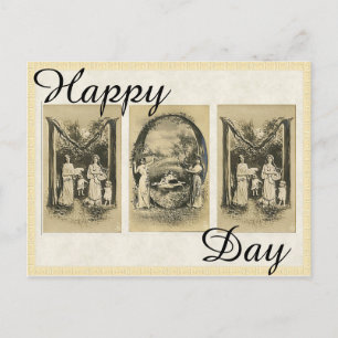 Cartão-dia-mãe de Vintage com Cartão Alfabético An