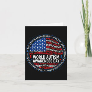 Cartão Dia mundial da conscientização do autismo 2º abril