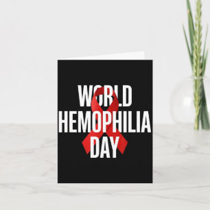 Cartão Dia mundial da hemofilia 2025 em abril use vermelh