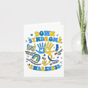 Cartão Dia Mundial da Sindroma de Sensibilização 321 Abai