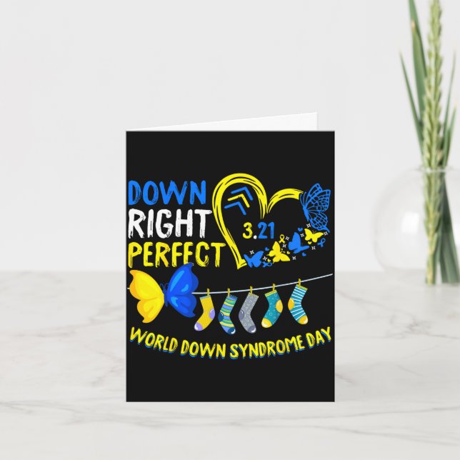 Cartão Dia mundial da síndrome de down marcha 21 down dir (Frente)