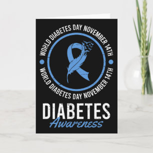 Cartão Dia Mundial do Diabetes Novembro Doença Conscienti