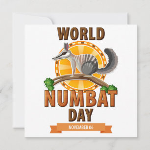 Cartão Dia Mundial do Numbat