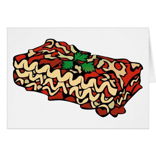 Cartão Dia Nacional de Lasagna (Frente Horizontal)
