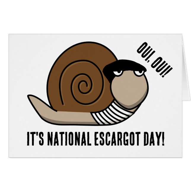 Cartão Dia Nacional do Escargot (Frente horizontal)
