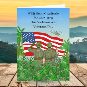 Cartão Dia Nacional dos Veteranos da Guerra do Vietnã Sol
