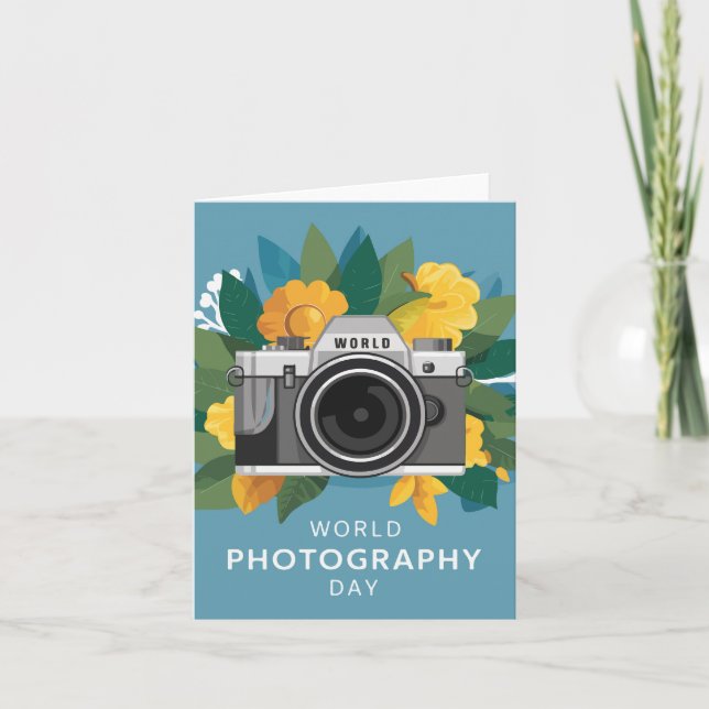 Cartão Dia Nacional Mundial da Fotografia (Frente)