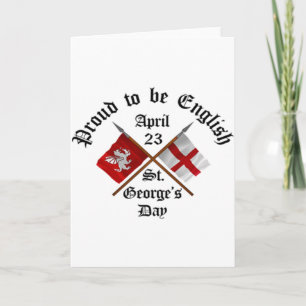 Cartão Dia Orgulhoso De Ser Santo Inglês Georges.