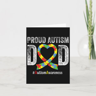 Cartão Dia Orgulhoso Pai Autismo Mês de Conscientização d