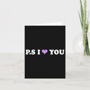 Cartão Dia Ps Eu Te Amo Roxo Funny Valentine Matching