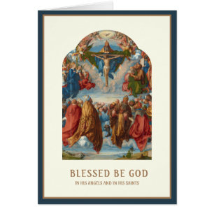 Cartão Dia Religioso de Todos os Santos Santíssima Trinda