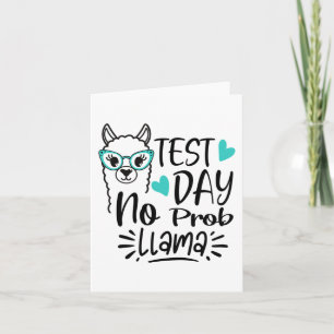 Cartão Dia sem Prob-llama Llama Testando o Professor Dia
