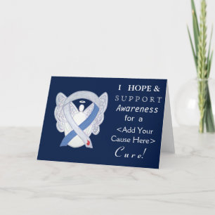Cartão Diabetes Awareness Ribbon IDDM Angel Custom Cards