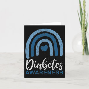 Cartão Diabetes Consciência Mês Retroativo Arco-Íris T1 T
