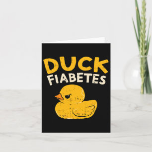 Cartão Diabetes Divertidos Sensibilização Duck Fiabetes E
