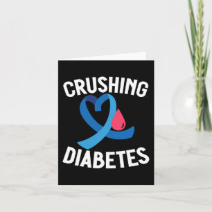 Cartão Diabetes Sensibilização do Guerreiro T1D Esmagando