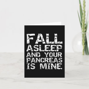 Cartão Diabetes Tipo 1 adormecem e seu pâncreas