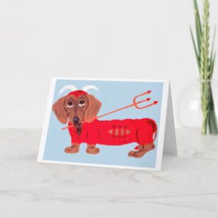 Cartão Diabo Dachshund
