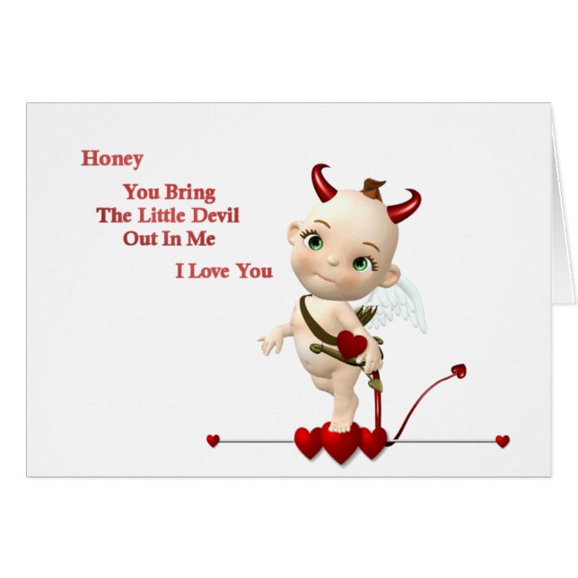 Cartão diabo do lil (Frente Horizontal)