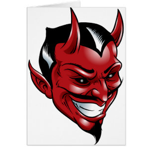 Cartão Diabo vermelho