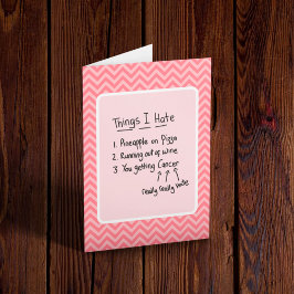 Cartão Diagnóstico de Câncer Humor Leve 