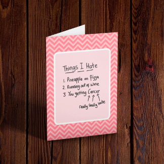 Cartão Diagnóstico de Câncer Humor Leve 