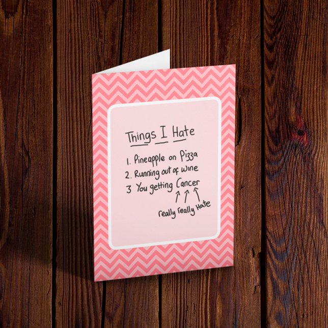 Cartão Diagnóstico de Câncer Humor Leve  (Criador carregado)