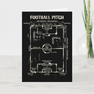 Cartão Diagrama de Campo de Futebol Distorcido Layout