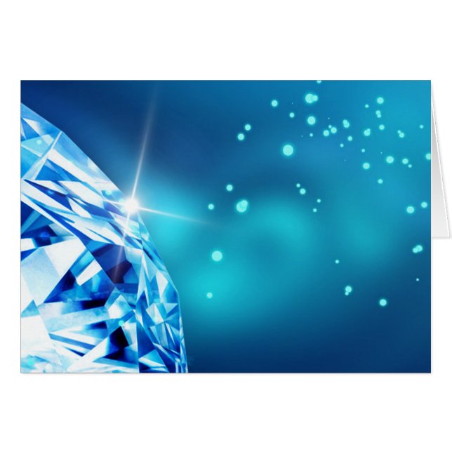 Cartão diamante azul (Frente Horizontal)