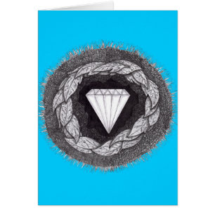 Cartão Diamante formado sob a grande pressão