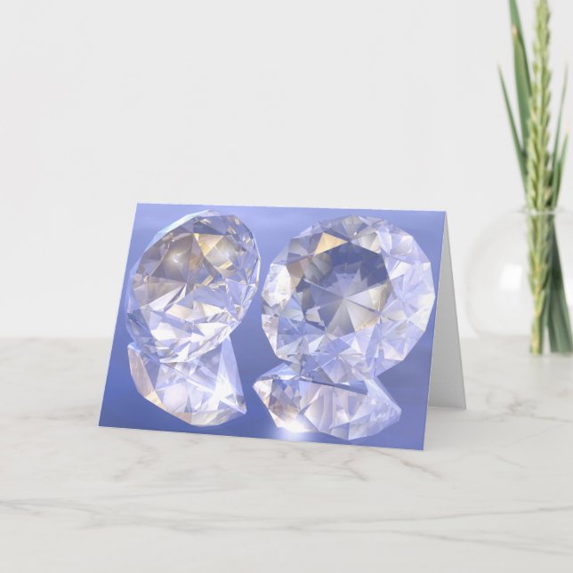 Cartão Diamantes banhando luz (Frente)